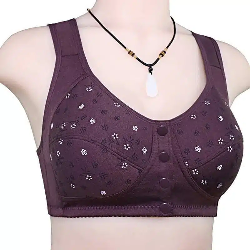 ফোম ছাড়া ফ্রন্ট বাটন ব্রা - Image 2